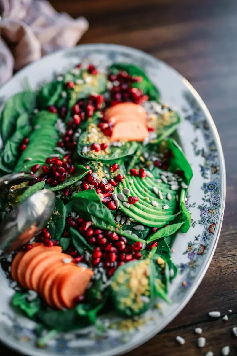 Colourful lentil and vegetable salad